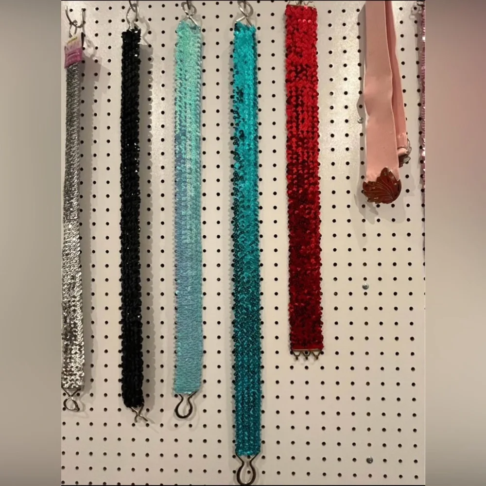 Lot of Various Sequin Waist Belts. Please‎ read description!